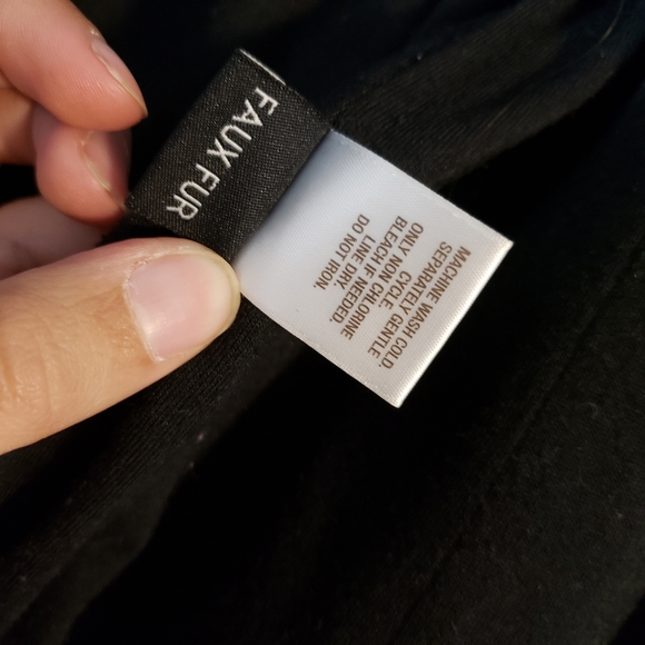 DB Faux Fur Knit Button Down Pea Coat - Medium - Picture 8 of 10